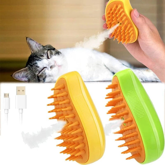 Cepillo Vaporizador 3 en 1  para Mascotas